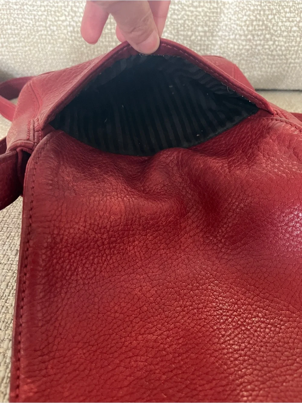 Vintage Coach - Red Leather Crossbody Bag - Women's Shoulder Purse